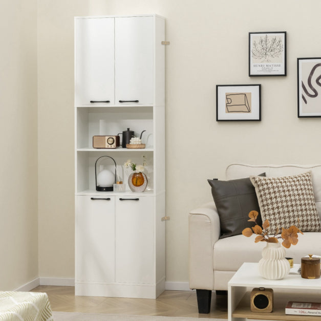 Coast Keukenkast - MDF & Hout - 56 x 30 x 190 cm - Wit