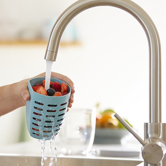 Mepal - Ellipse fruit & veggie pot - 600 ml - Incl. vorkje - Nordic blue