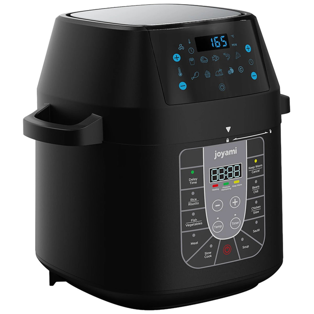 Joyami 6L Airfryer en Snelkookpan Combo - Dubbel Display - Zwart