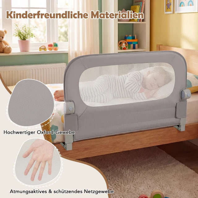 Coast Bedhekje - Opvouwbaar - Verstelbaar - Afneembaar - Veiligheid - Mesh - Grijs