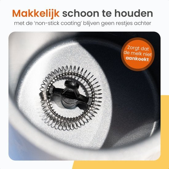 Goliving Melkopschuimer Elektrisch 4-in-1 Voor Opschuimen en Verwarmen Non-stick coating 240 ml Wit
