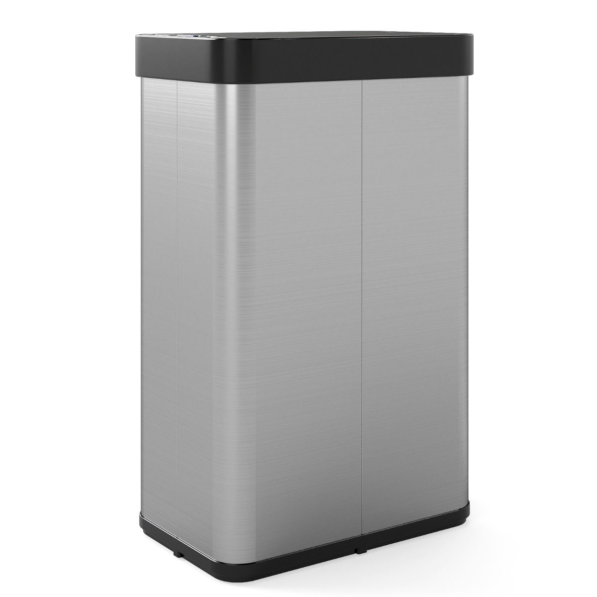 Coast Sensor Prullenbak - automatische opening en sluiting - 60 liter - zwart/zilver