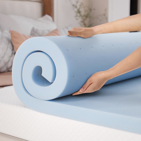 CozySense® Basic Topper 140x200 - Topmatras - Topdekmatras - Gel Traagschuim Opencell Structuur - CertiPUR® - Medium Hardheid - 6 cm
