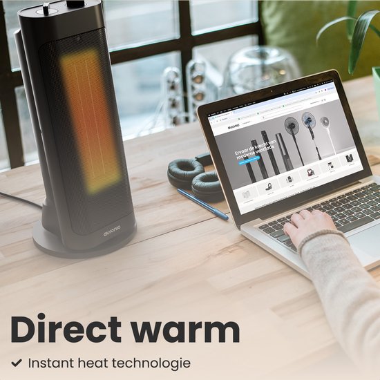 Auronic Ventilatorkachel Pro - Keramische Kachel - 2000W Heater - Zwart