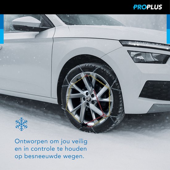 ProPlus Sneeuwkettingen - KNR255 - 16 mm stalen schakels - Önorm Keurmerk - Veiligheid - Banden - Snelle en Eenvoudige Installatie - Voor verschillende bandenmaten - Inclusief reparatieschakels en koffer - Set van 2 - 4x4 voertuig - Minivan SUV/MPV