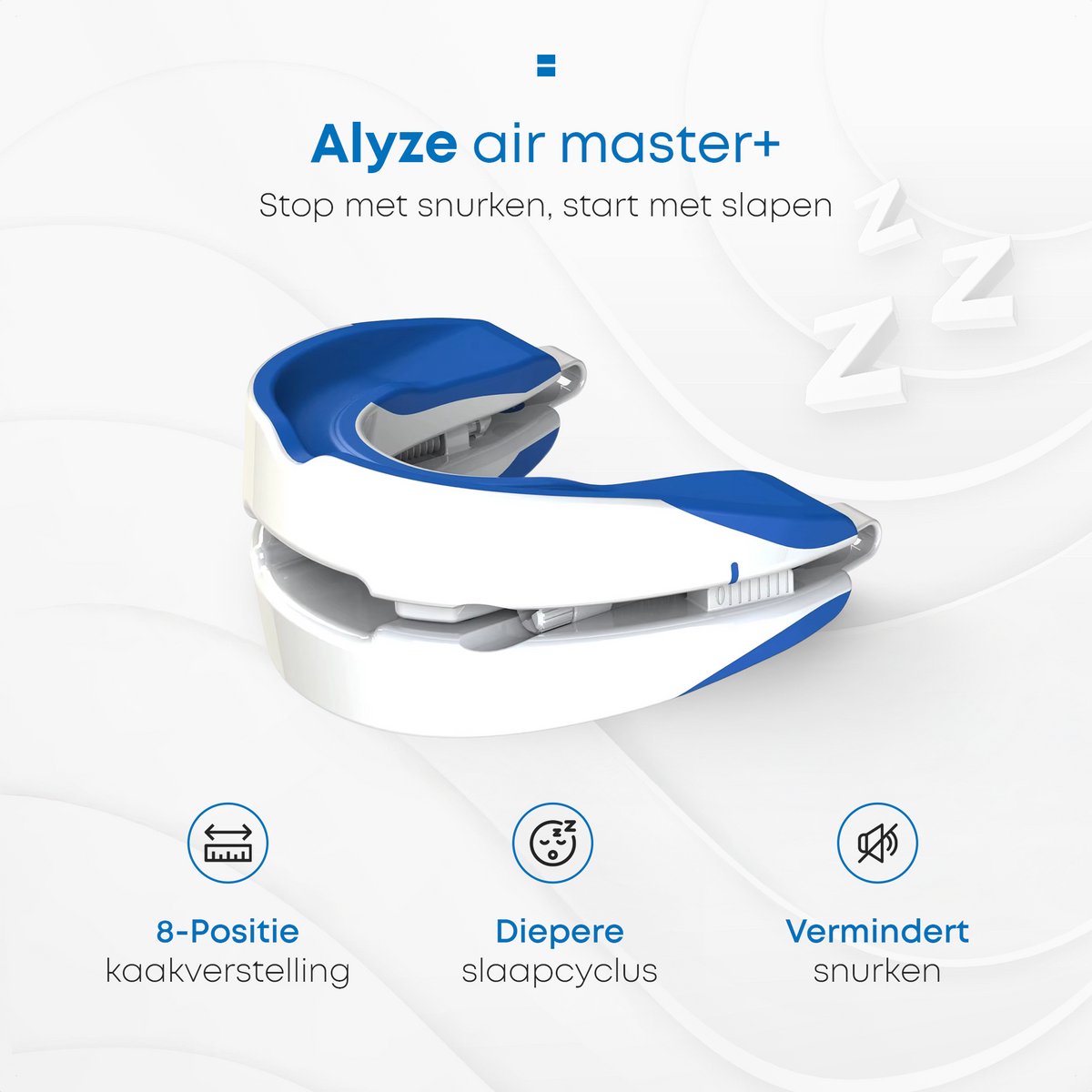 Alyze Anti SnurkBeugel - Met Opbergbakje - Veilig en verstelbaar - Nachtrust Producten - Neusspreider - Gebitsbeschermer - Knars - Bitje - BPA vrij