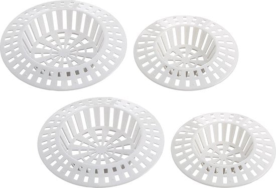 Wenko Gootsteenzeef 6/7 cm kunststof wit 4 stuks