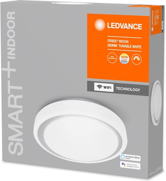 Ledvance Planon Frameless 30cm Tunable White Plafonnière 24W - Grijs - Warm Wit 3000K - Daglicht 6500K | 2500lm | Voor binnen (IP20)