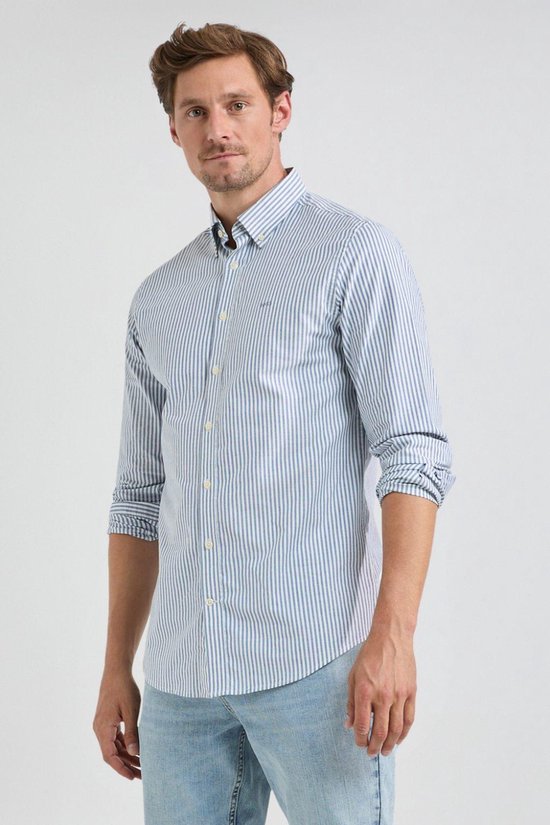 McGregor Overhemd Overhemd Oxford Grote Streep Navy Mannen Maat - XL