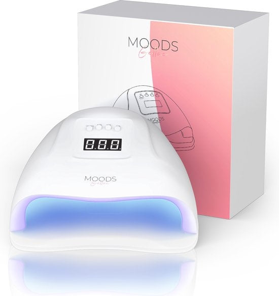 Moods Gellac Professionele Luxe UV Nagellamp - Nageldroger - Bedienbaar met Knoppen - Krachtige LED Lamp - Wit