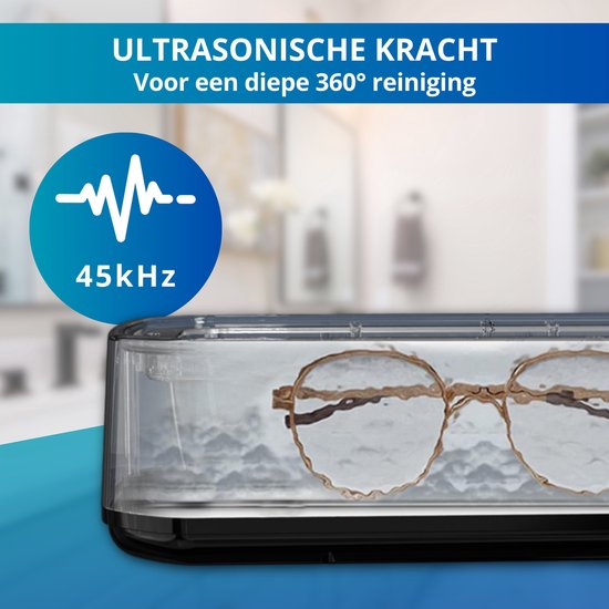 Ultrasoon Reiniger - 650ml - Reinigingsapparaat voor Brillen - Sieradenreiniger - Horloge - Zeri