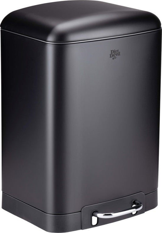 Dirt Devil Pedaalemmer 12 Liter - Prullenbak Badkamer - RVS - Zwart