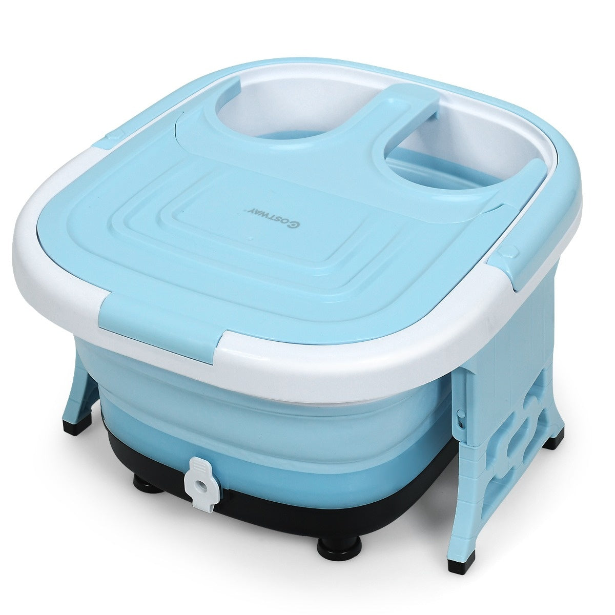 Coast voetbadmassage -apparaat opvouwbaar met afstandsbediening voetbad whirlpool 42 x 40 x 24 cm blauw