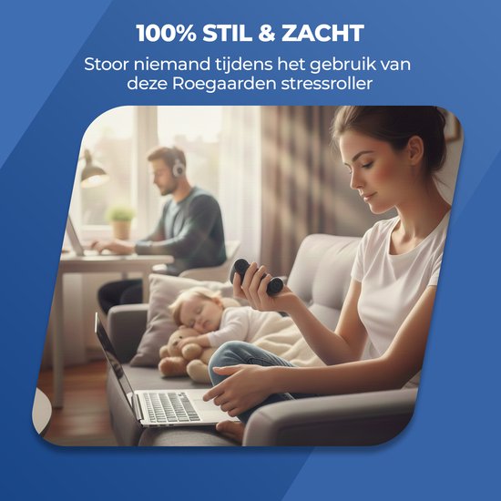 Roegaarden Stressballen Volwassenen - Stressbal voor hand - Stressroller - Rust & Focus - Gemakkelijk mee te nemen