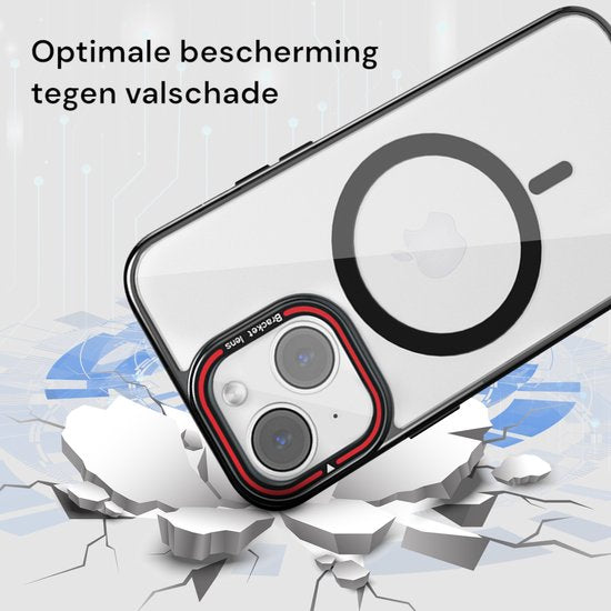 Hoesje geschikt voor iPhone 15 Plus Hoesje – Met 2 Screenprotectors – MagSafe Case – Met standaard