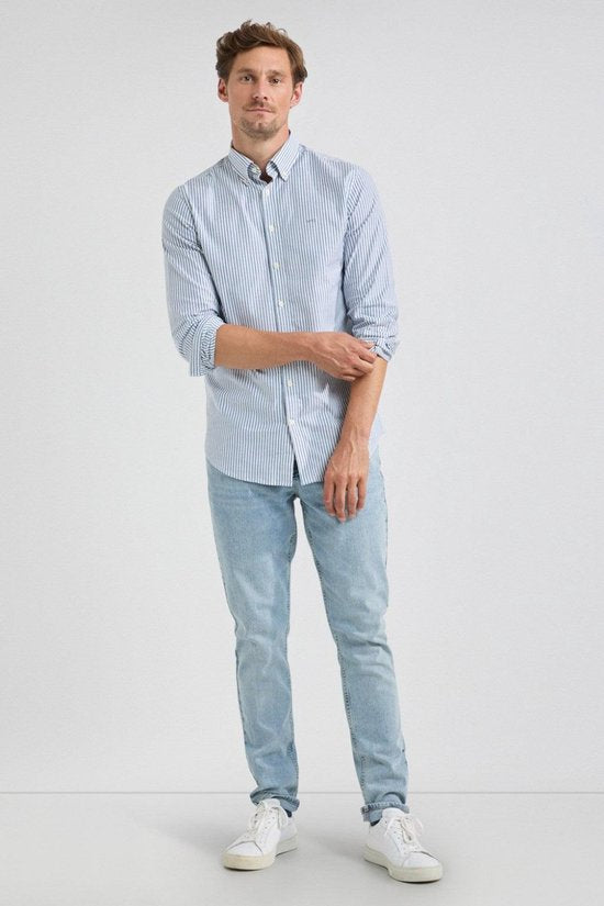 McGregor Overhemd Overhemd Oxford Grote Streep Navy Mannen Maat - XL