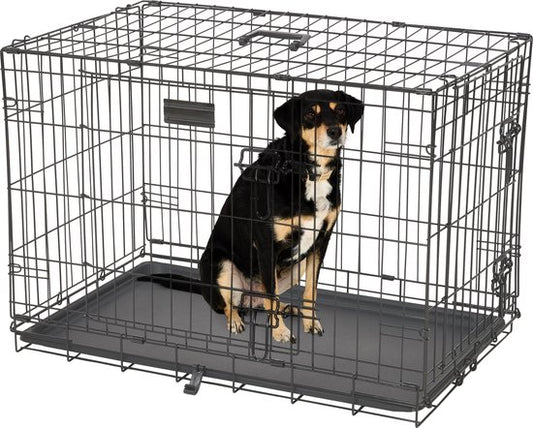 Brixy Hondenbench - Bench Voor Honden - Maat M - Opvouwbaar - 76 x 47 x 54 CM - 2 Deuren - Zwart