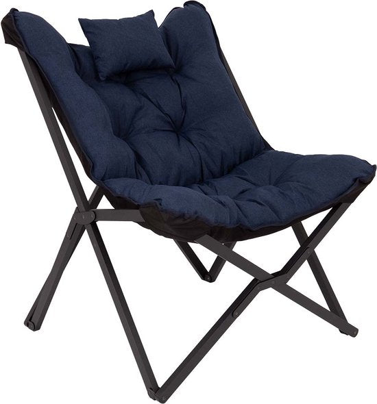 Bo-Camp - Industrial - Relaxstoel - Brandon - Cationic - Blauw