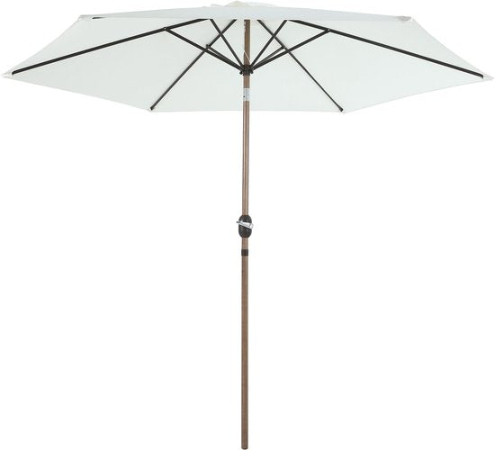 AXI Noor Stokparasol Ø 300cm Eikenlook/beige – Gepoedercoat frame - Kantelbaar