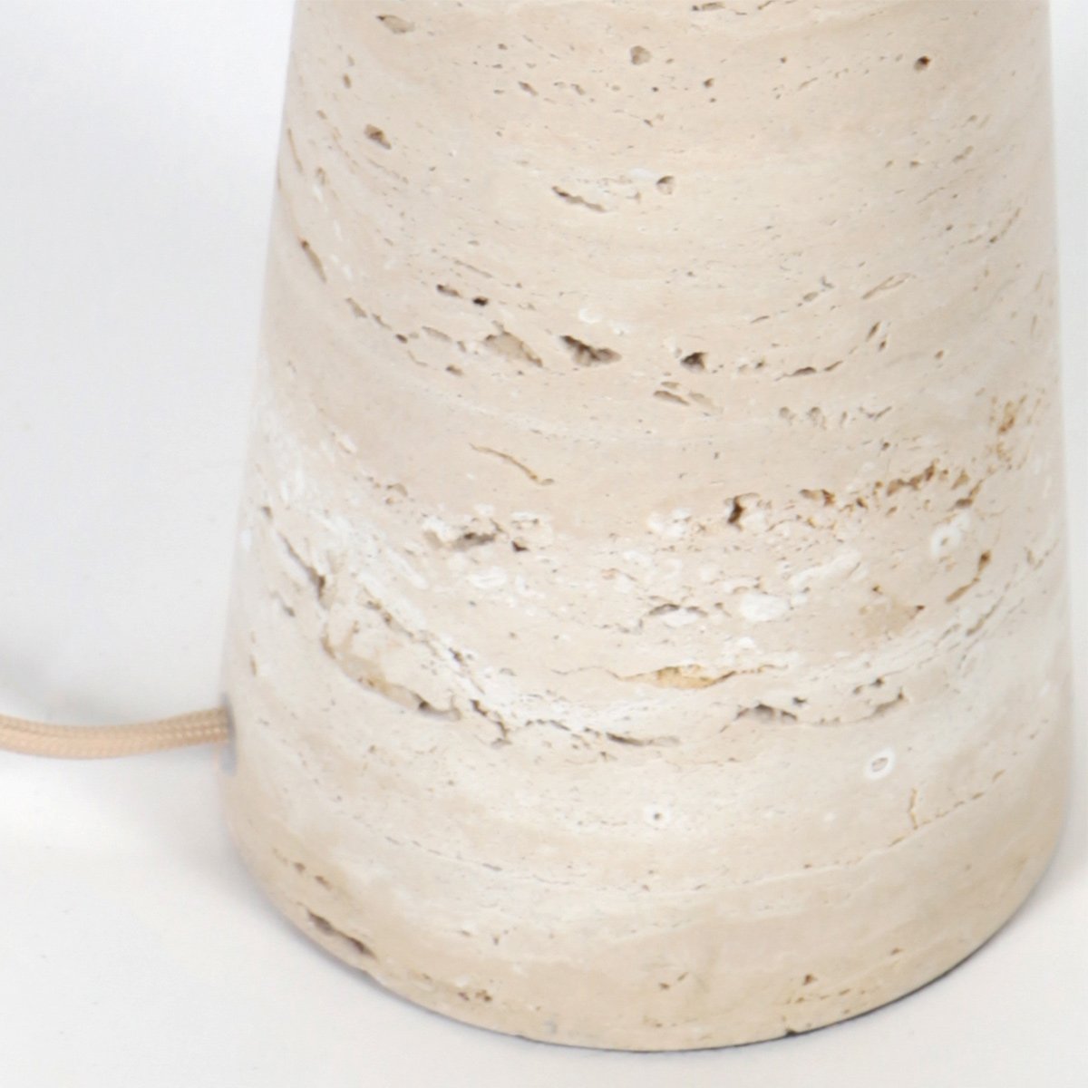 Anne Lighting - tafellamp - Travino - crème - steen - Ø 10cm - E27 - 4401CR