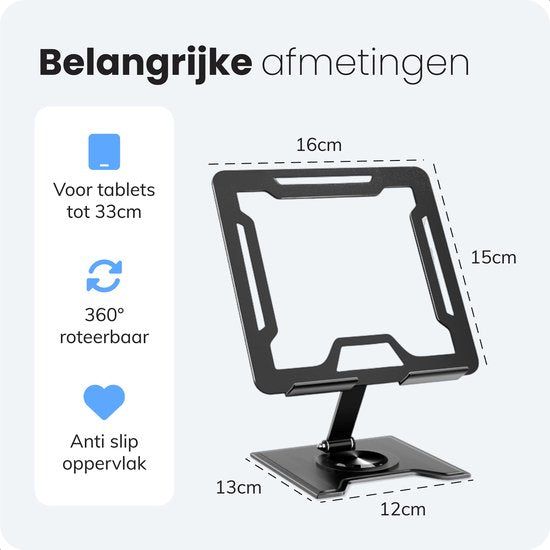 Luft Tablethouder - Tot 13 inch - Tabletstandaard - iPad houder - Samsung tablet - Statief