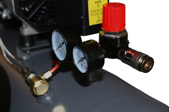 Kibani Super stille compressor 50 liter + luchtslang + luchtspuit + bandenpomp - SET - Low Noise - Compressoren - 50L