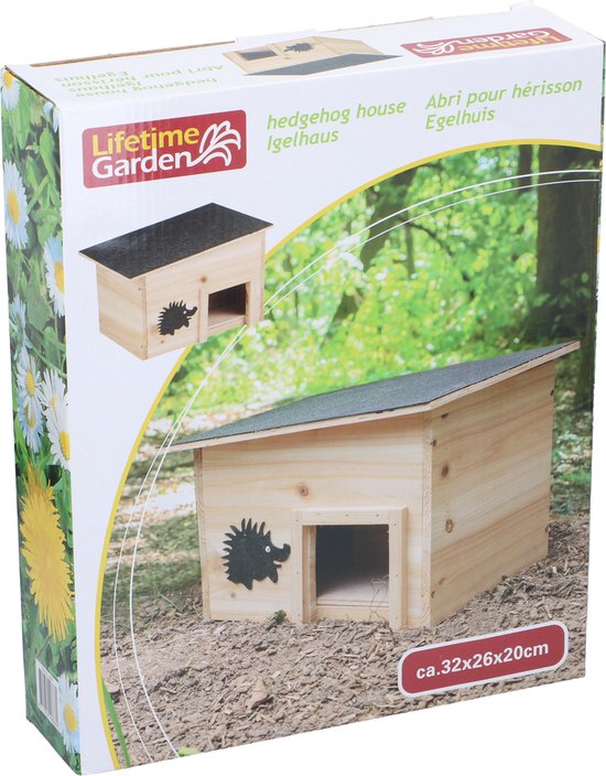 Lifetime Garden Egelhuis Hout - FSC 100% - Egelhuisje - Cavia Huisje - Hout