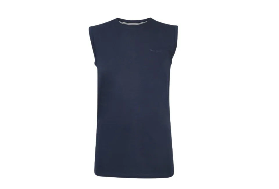 Pierre Cardin Paris Mouwloos T-shirt – Zwart – L | Klassiek Design & Hoog Comfort