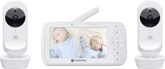Motorola Nursery VM35-2 - Babyfoon met 5-Inch Gesplitst Scherm en 2 Camera's - Nachtvisie - Ingebouwde microfoon