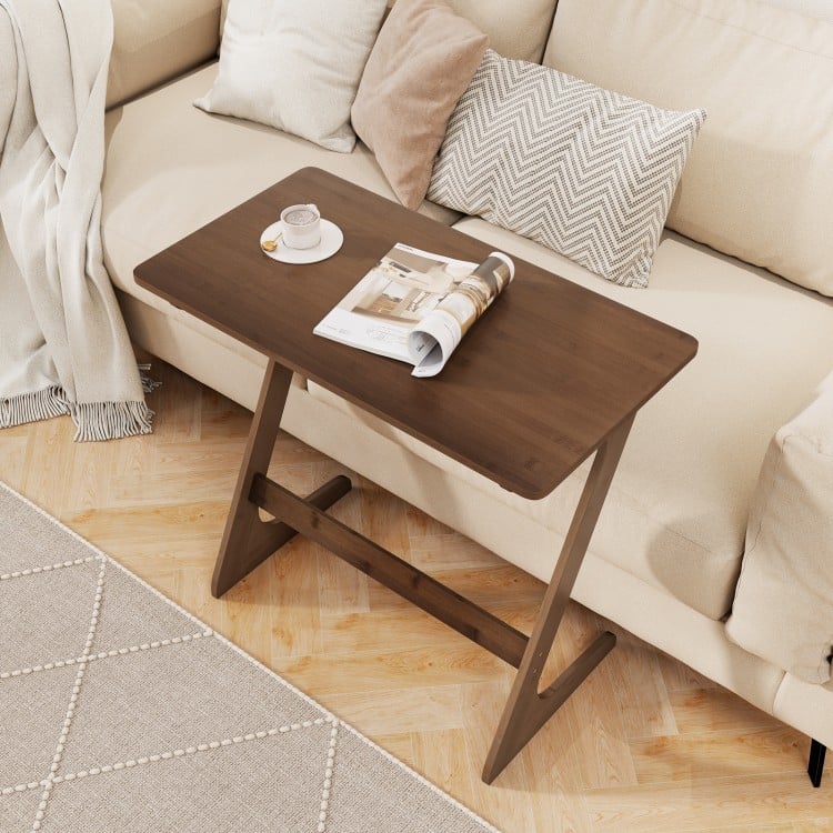 Coast Z-vormige Bijzettafel Bamboe Bruin/Naturel – 76 x 41 x 71 cm – Sofa Side Table