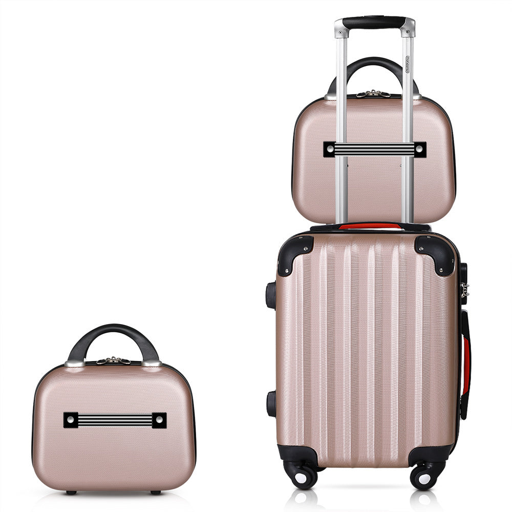 Monzana Hardcase Kofferset 4 delig - Baseline Beautycase/M/L/XL - Rosé