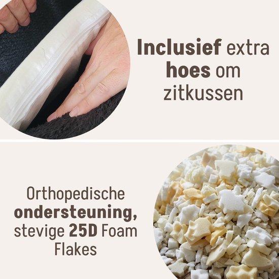 By Cee Cee Autostoel Hond Deluxe - Hondenmand Auto Met Veiligheidsriempje - Automand Hond - Hondenstoel - Autozitje - Beige - Maat S - Puck