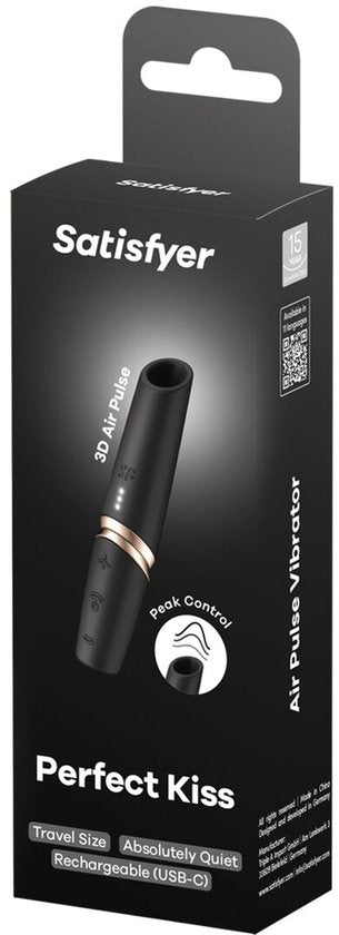 Satisfyer - Perfect Kiss – 3D Air Pulse Vibrator - Lipstick Design