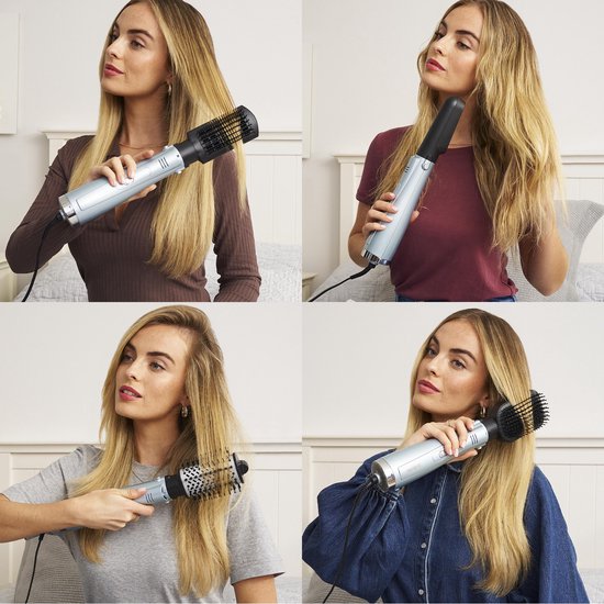 BaByliss Hydro Fusion 4 in 1 Föhnborstel AS774E - 1000W - Dubbel ionisch systeem - Multistyler met 4 opzetkoppen - Coolshot