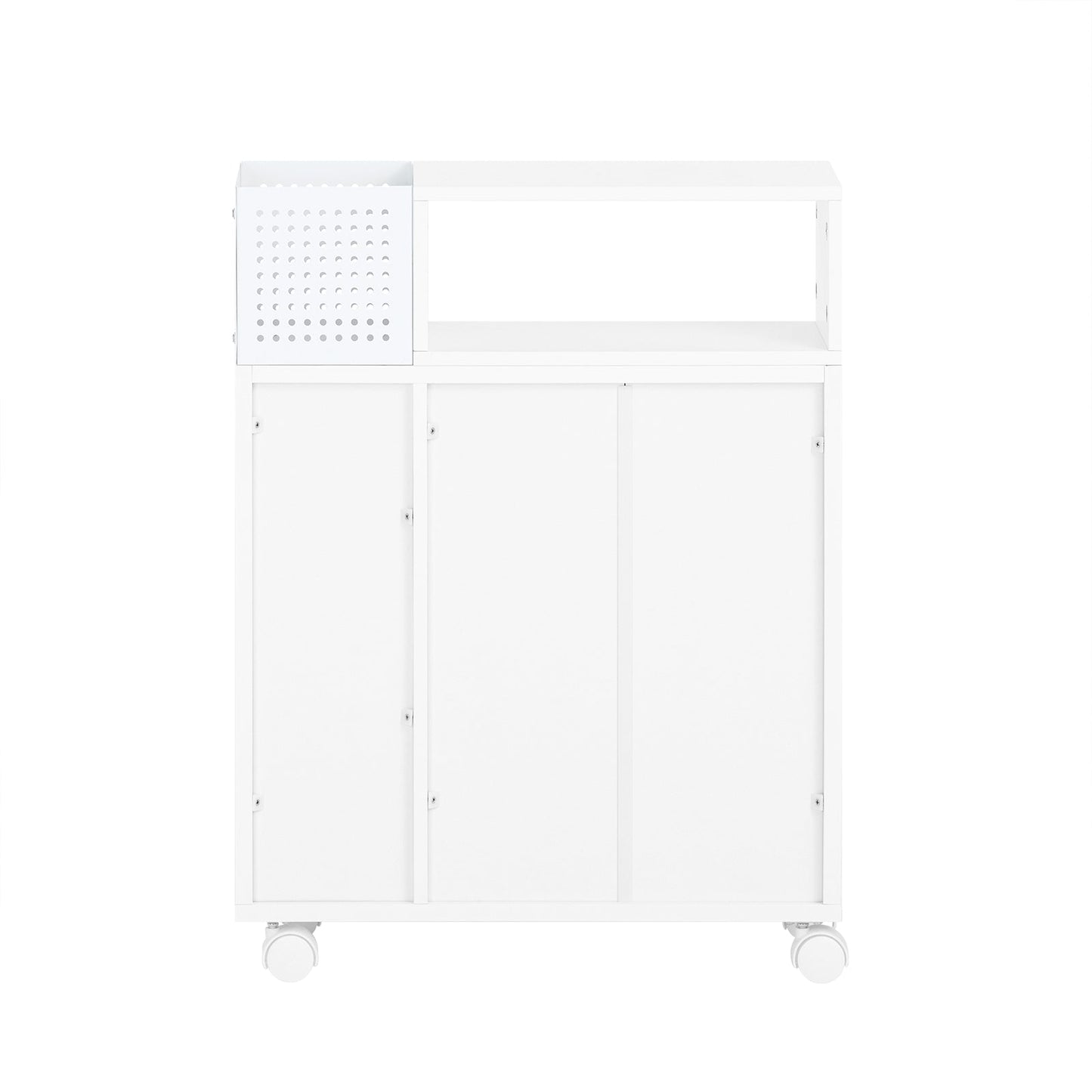 SoBuy Badkamerkast met Wielen - Smal - 69 x 52 x 17 cm - Wit