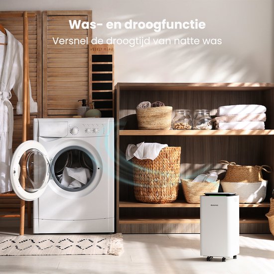 Auronic Luchtontvochtiger en Luchtreiniger - Pro Series - 10L per dag - Was-droog functie - Slaapkamer, Badkamer en Woonkamer - Wit