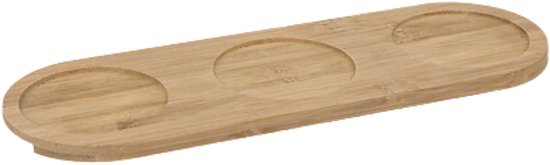 Secret de gourmet Serveerplank voor hapjes / nootjes - 3x schaaltjes - tapas en saus schaaltjes - kleuren mix - hapjes plateau