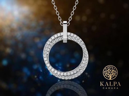 Yolora Ketting - 18K Witgoud Verguld - Incl. geschenkverpakking - Tot 45 cm - Zilverkleurig
