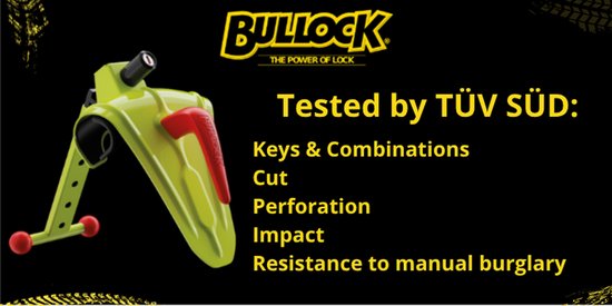 Bullock Defender Pro Stuurslot - Voorkomt tevens diefstal airbag - Opvallende gele kleur - Twee genummerde sleutels - Stuurslot Auto, bestelwagen, camper