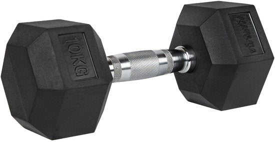 VirtuFit Hexa Dumbbell Pro - 10 kg - Hexagon Dumbbell - Duurzaam en Slijtvast - Krachttraining - Gewicht - CrossFit & Fitness - Geschikt voor Beginners en Professionals - Per Stuk Verkocht