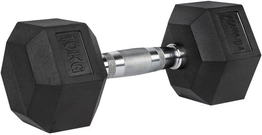 VirtuFit Hexa Dumbbell Pro - 10 kg - Hexagon Dumbbell - Duurzaam en Slijtvast - Krachttraining - Gewicht - CrossFit & Fitness - Geschikt voor Beginners en Professionals - Per Stuk Verkocht