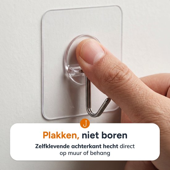 Skoov Zelfklevende haakjes - 15 stuks -Plak spijker - Ophang haken - Schilderij - Systeem - Sleutel - Klevende - Transparant
