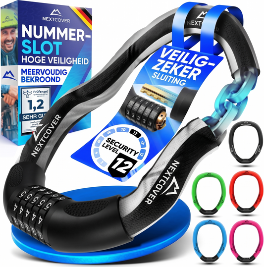 Nextcover LockPro Fietsslot - 5-Cijferige Combinatiecode - Hoge Veiligheid - Zwart