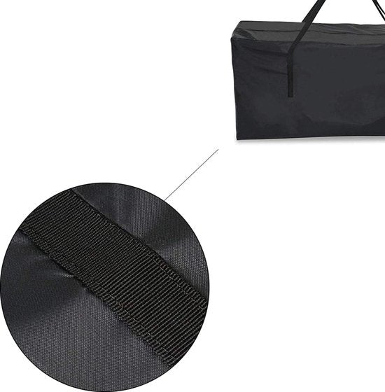 Tuinkussentas - Zwart - 173 x 76 x 51 cm - Opbergtas voor Tuinmeubelkussens - Tuinstoelkussentas - Tuinsetkussen Opbergtas