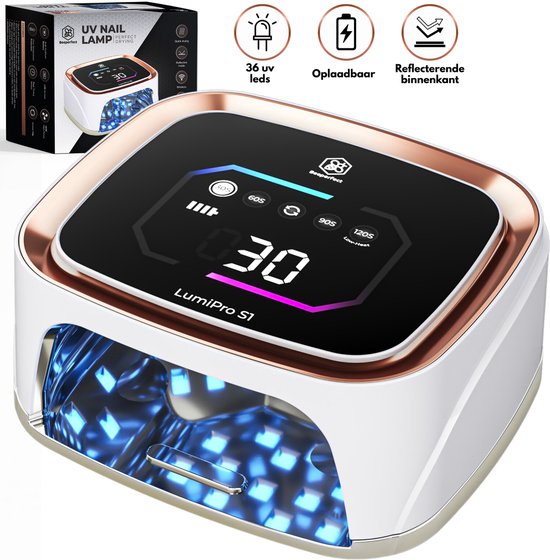 Beeperfect® UV Lamp Gelnagels - Nagellamp - Nagellamp UV Led - Nageldroger - Draadloos - Reflecterende binnenkant - Rose Goud