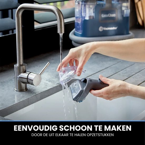 Vacmaster Easyclean Thermo - Verwarmde Tapijtreiniger - Vlekkenreiniger Verwarmbaar tot 50 °C - Reinigingsmachine met Verwarmingsfunctie - Meubelreiniger 1200W - Zetelreiniger met Schoonmaakmiddel