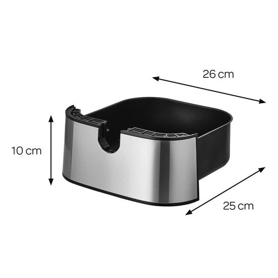 Inventum GF500HLD - Airfryer - Hetelucht friteuse - 5 liter - 80 tot 200 graden - PFAS vrij - 1700 watt - Zwart/Zilver - Beste Koop Maart 2025