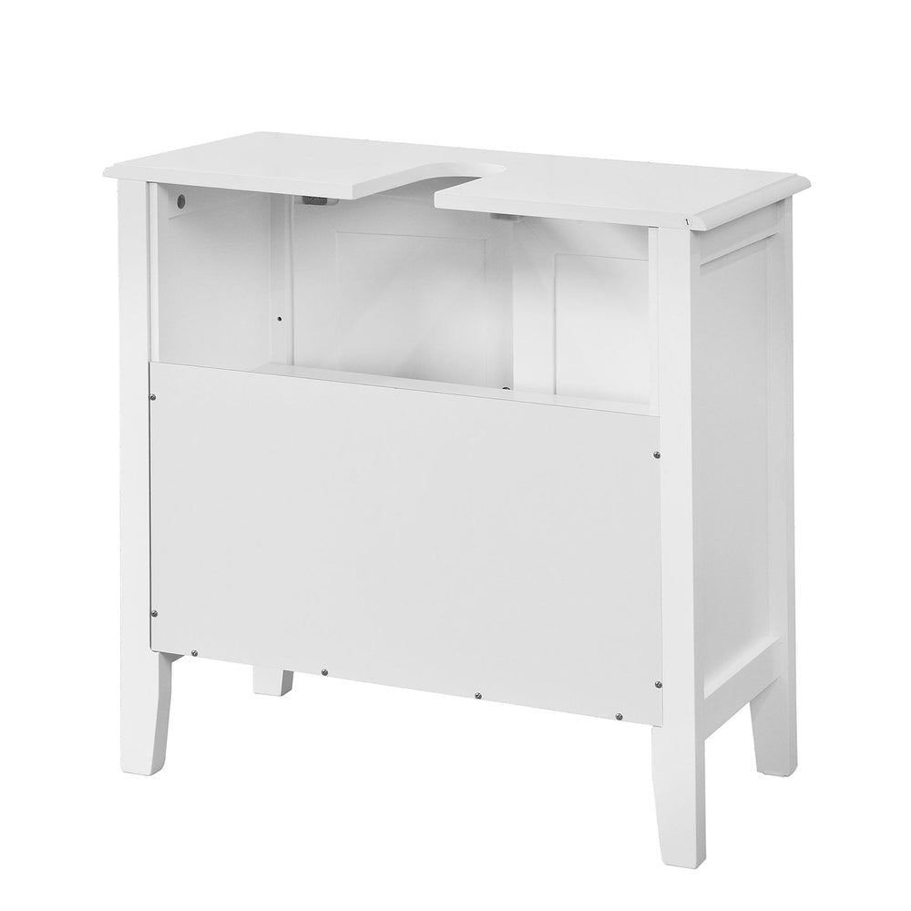 SoBuy FRG202-W Wastafel Kast Wit - 2 Deuren - 70x38x20 cm
