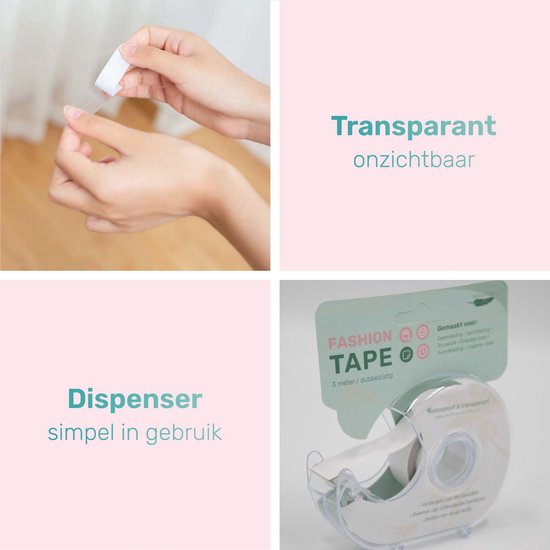 Soft & Silky Fashion tape - 3 meter - Dubbelzijdig - Dress tape - Kledingtape - Boob tape - Nipple covers