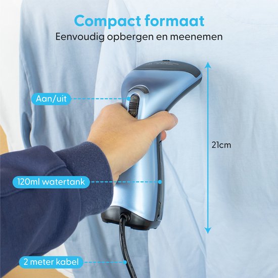 Ølven Kledingstomer - Handstomer - Stoomapparaat Kleding - Blauw